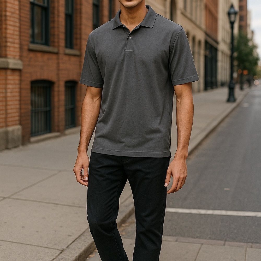 Devon L. Jones Men's Dark Gray Polo Shirt